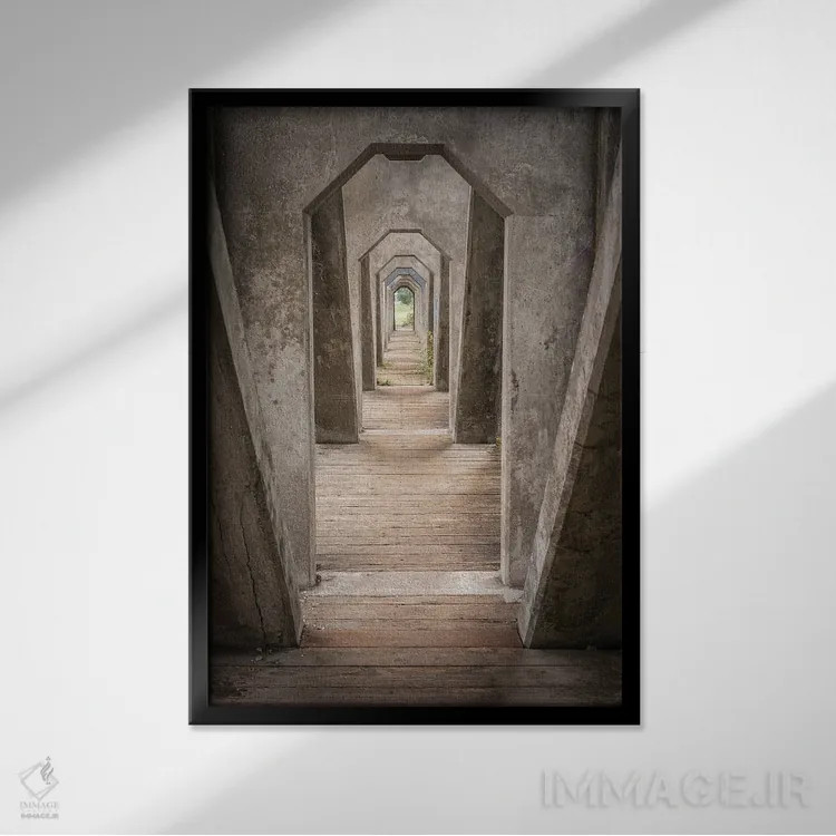 تابلو دکوراتیو عناصر اثر لوئیس راث - نمای قابدار مشکی