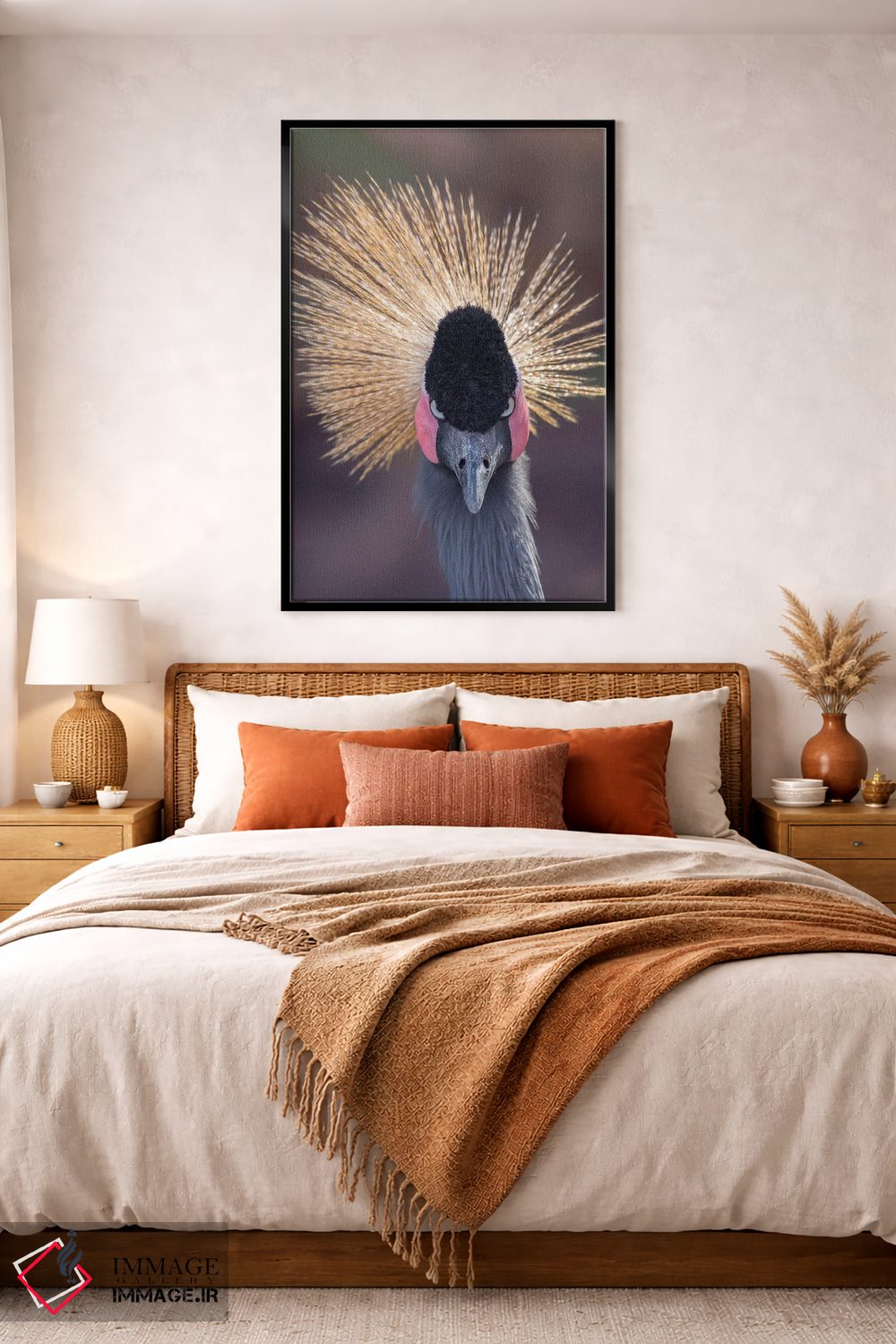 تابلو دکوراتیو خیره شدن درنا به دوربین اثر لوئیس راث - D4B