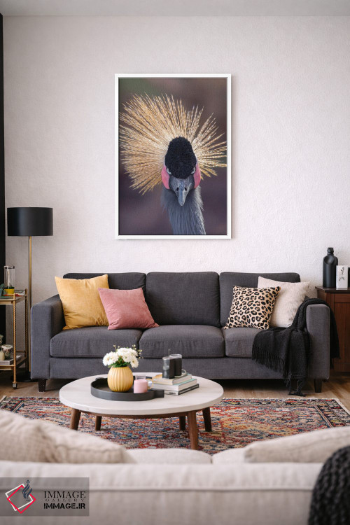 تابلو دکوراتیو خیره شدن درنا به دوربین اثر لوئیس راث - D3W