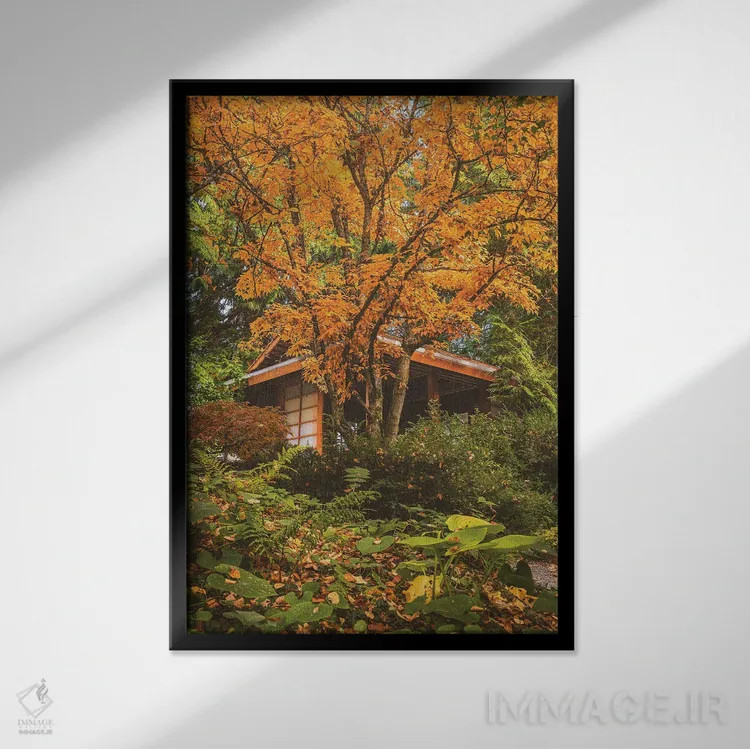 تابلو دکوراتیو خانه چای اثر لوئیس راث - نمای قابدار مشکی