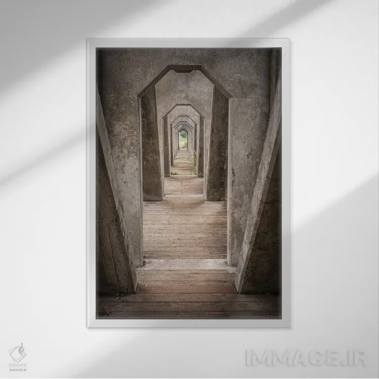 تابلو دکوراتیو عناصر اثر لوئیس راث - نمای قابدار سفید