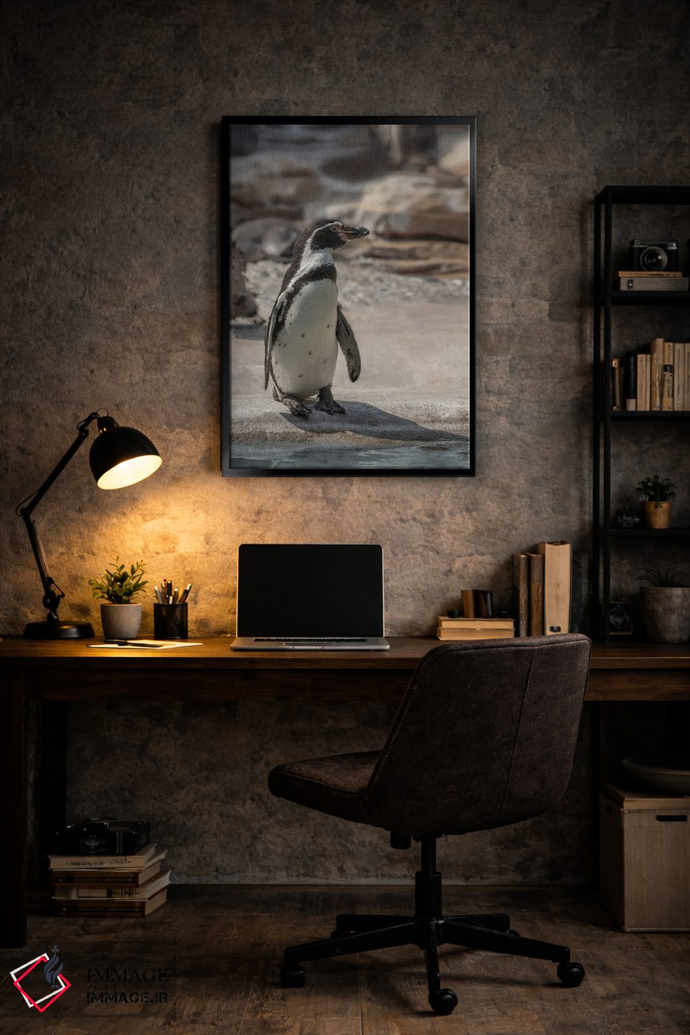 تابلو دکوراتیو پنگوئن تنها اثر لوئیس راث - D6B