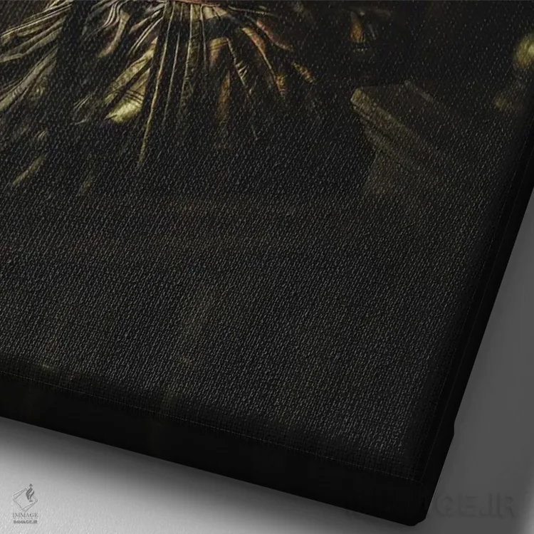 تابلو دکوراتیو اپراتور اثر لوئیس راث - نمای نزدیک بافت بوم