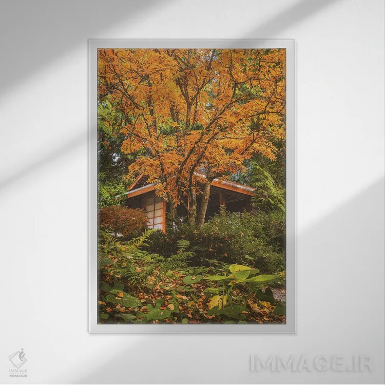 تابلو دکوراتیو خانه چای اثر لوئیس راث - نمای قابدار سفید