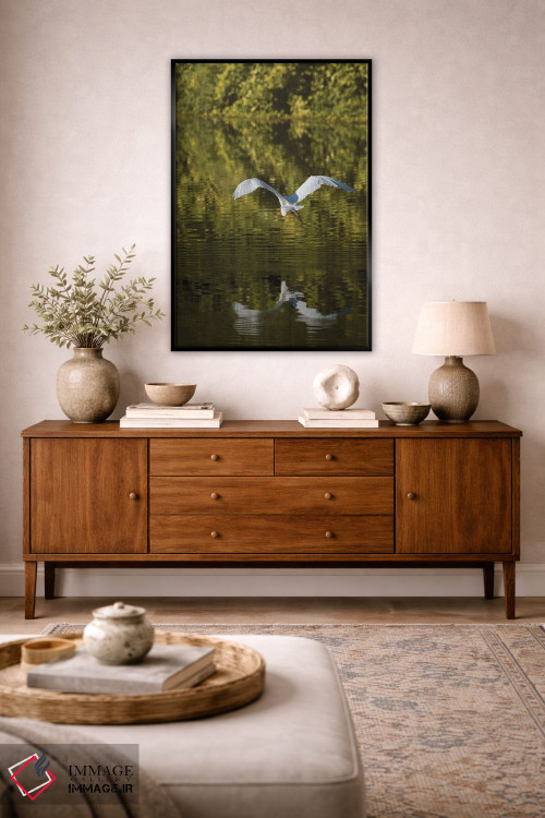 تابلو دکوراتیو اگرت بر فراز آب های طلایی اثر لوئیس راث - D3B