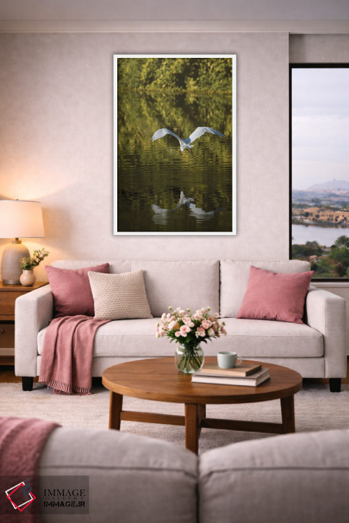 تابلو دکوراتیو اگرت بر فراز آب های طلایی اثر لوئیس راث - D2W