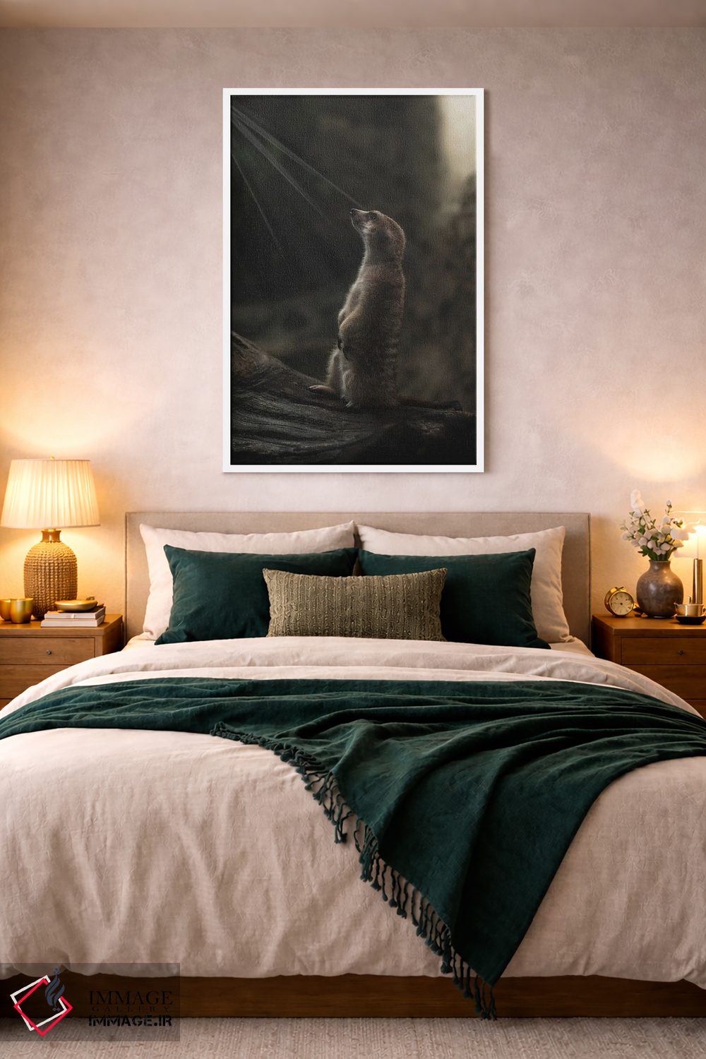 تابلو دکوراتیو پرتره میرکت با پرتوهای نور اثر لوئیس راث - D2W