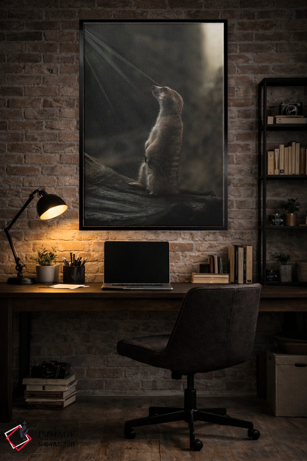 تابلو دکوراتیو پرتره میرکت با پرتوهای نور اثر لوئیس راث - D4B