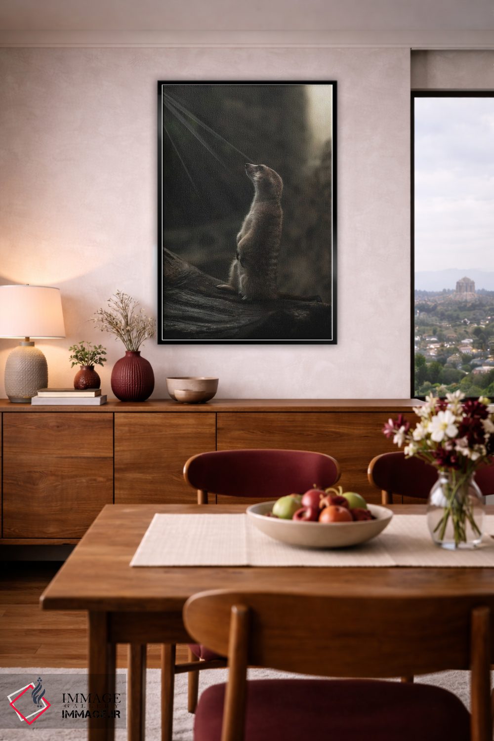 تابلو دکوراتیو پرتره میرکت با پرتوهای نور اثر لوئیس راث - D5B