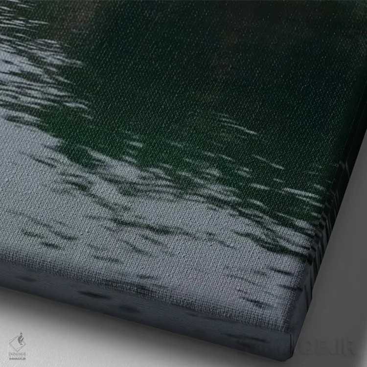 تابلو دکوراتیو ورطه سبز اثر لوئیس راث - نمای نزدیک بافت بوم