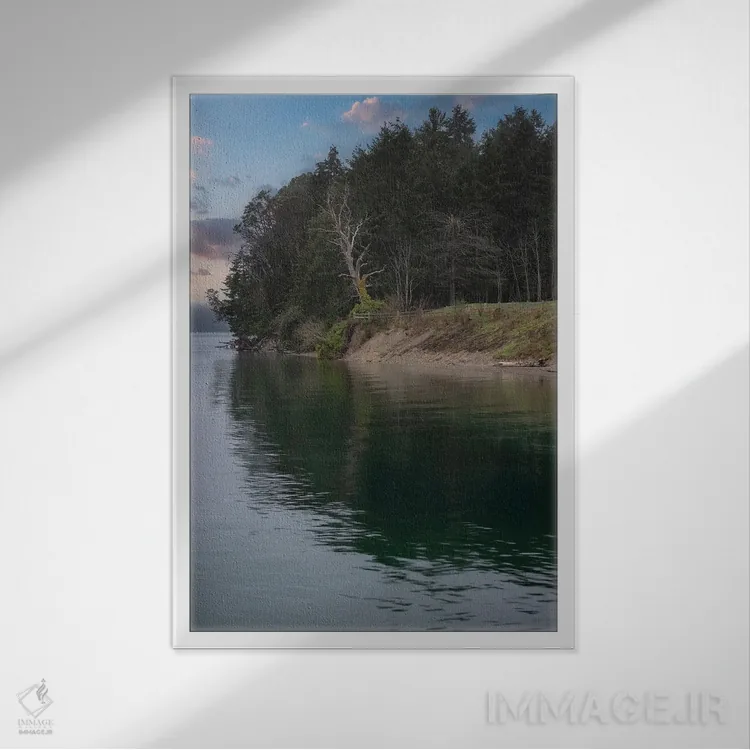 تابلو دکوراتیو ورطه سبز اثر لوئیس راث - نمای قابدار سفید