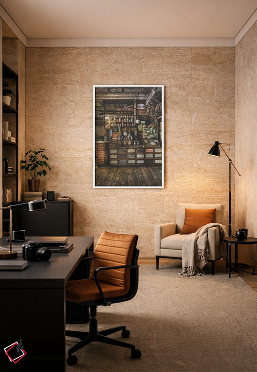 تابلو دکوراتیو فروشگاه قدیمی از گذشته اثر لوئیس راث - D5W