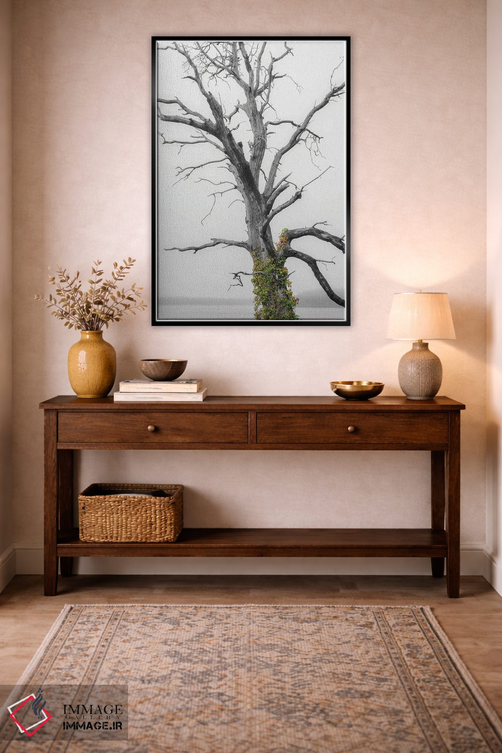 تابلو دکوراتیو پاشش رنگ روی پیچک اثر لوئیس راث - D4B