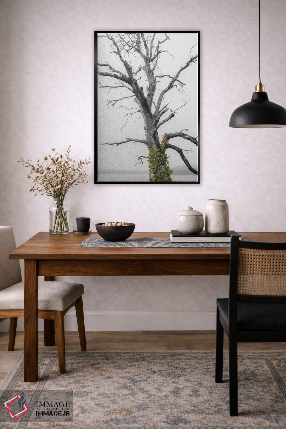 تابلو دکوراتیو پاشش رنگ روی پیچک اثر لوئیس راث - D5B