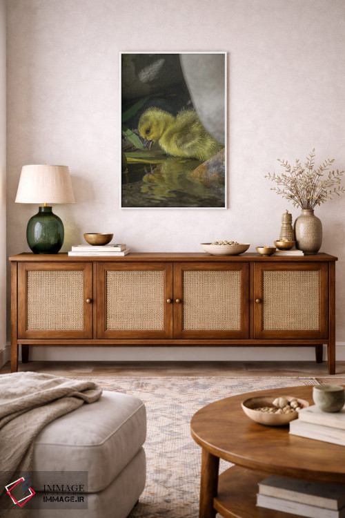 تابلو دکوراتیو بازتاب جوجه غاز در آب اثر لوئیس راث - D3W