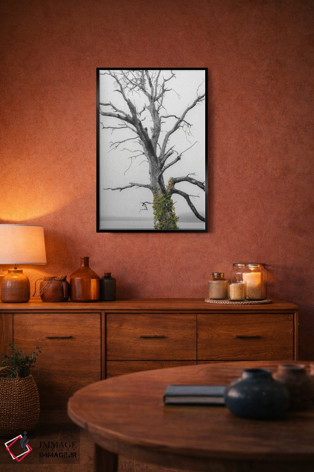 تابلو دکوراتیو پاشش رنگ روی پیچک اثر لوئیس راث - D6B