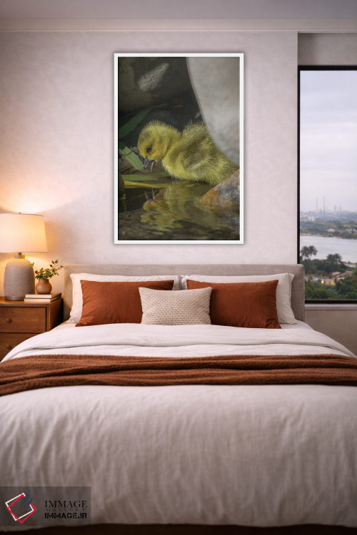 تابلو دکوراتیو بازتاب جوجه غاز در آب اثر لوئیس راث - D4W