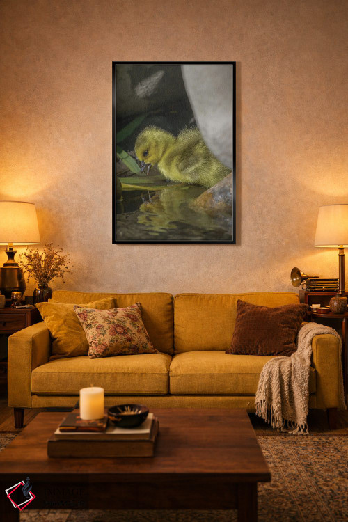 تابلو دکوراتیو بازتاب جوجه غاز در آب اثر لوئیس راث - D5B