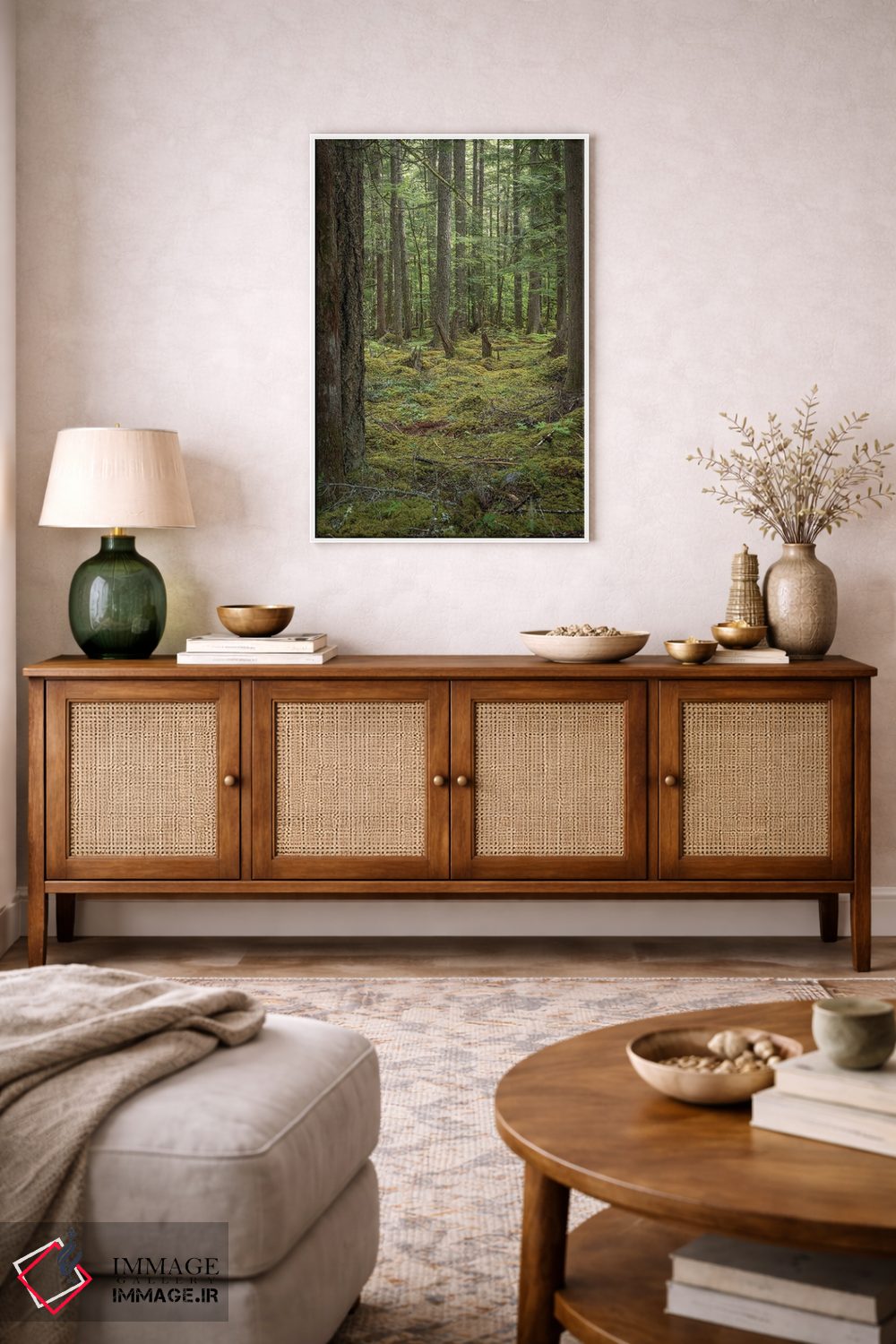 تابلو دکوراتیو خزه و سرخس کوهی اثر لوئیس راث - D3W