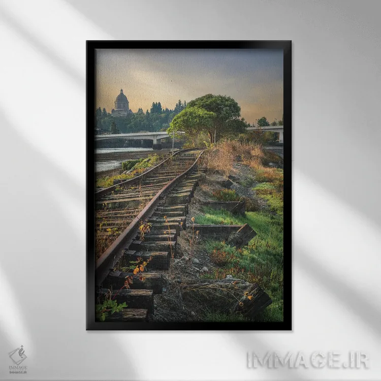 تابلو دکوراتیو نگاهی به المپیا اثر لوئیس راث - نمای قابدار مشکی