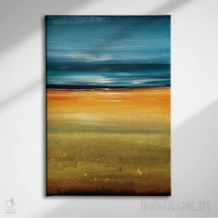 تابلو انتزاعی زمان ایستاده است ۳ اثر لیزا ریجرز - نمای روبهرو روی دیوار