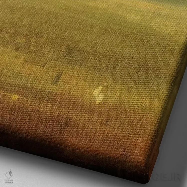 تابلو انتزاعی زمان ایستاده است ۳ اثر لیزا ریجرز - نمای نزدیک بافت بوم