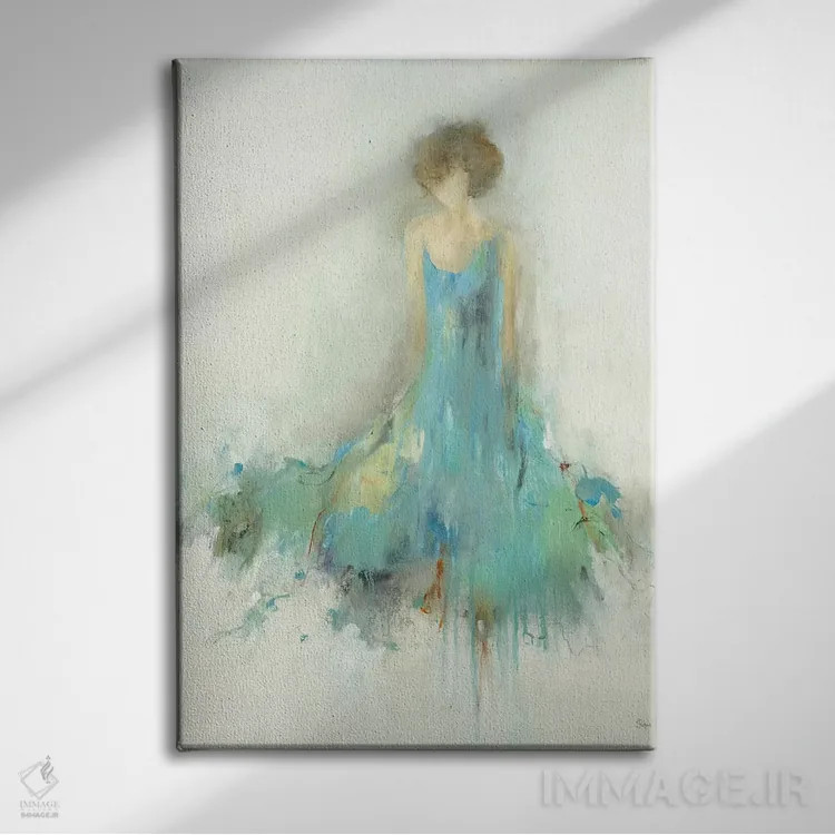 تابلو مدرن انعکاس بر تو اثر لیزا ریجرز - نمای روبهرو روی دیوار