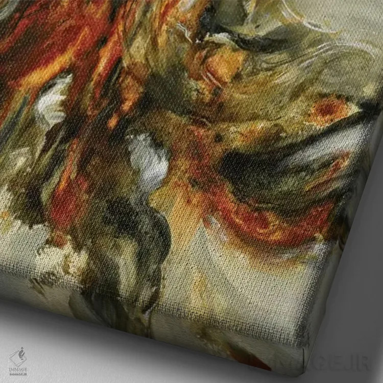 تابلو دکوراتیو اوله اثر لیزا ریجرز - نمای نزدیک بافت بوم