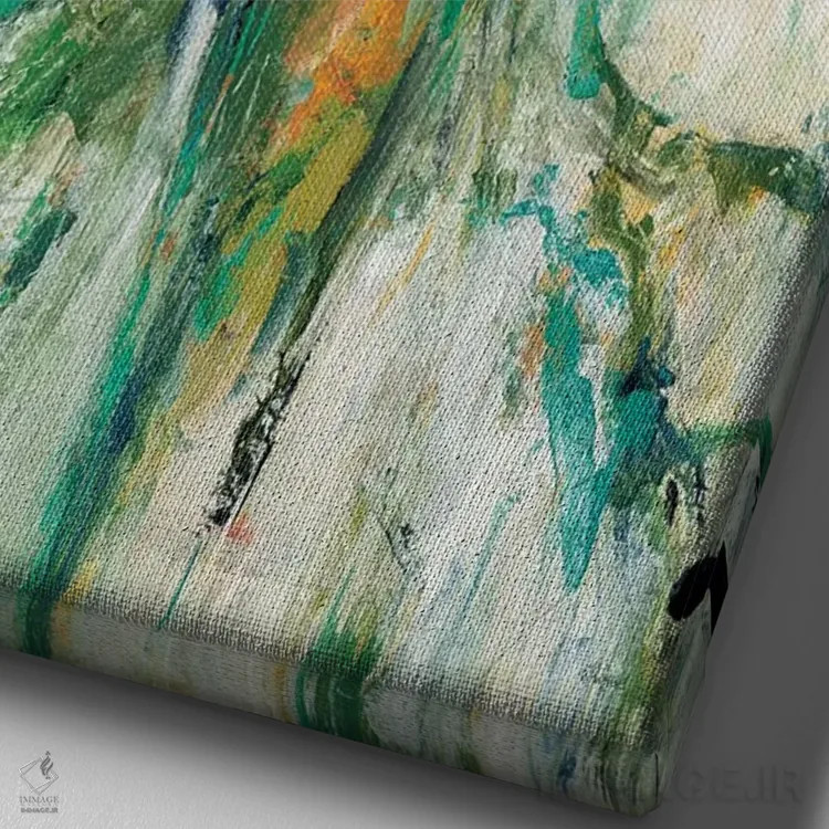 تابلو دکوراتیو جریان رمانتیک اثر لیزا ریجرز - نمای نزدیک بافت بوم