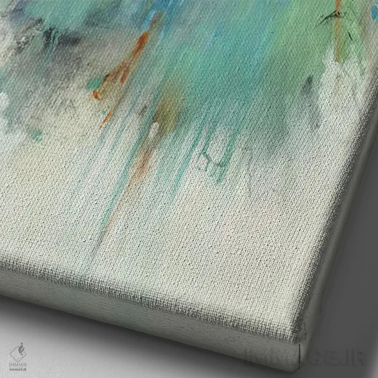 تابلو مدرن انعکاس بر تو اثر لیزا ریجرز - نمای نزدیک بافت بوم