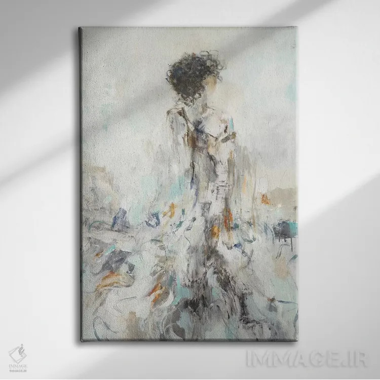 تابلو دکوراتیو انعکاس رمانتیک ۱ اثر لیزا ریجرز - نمای روبهرو روی دیوار