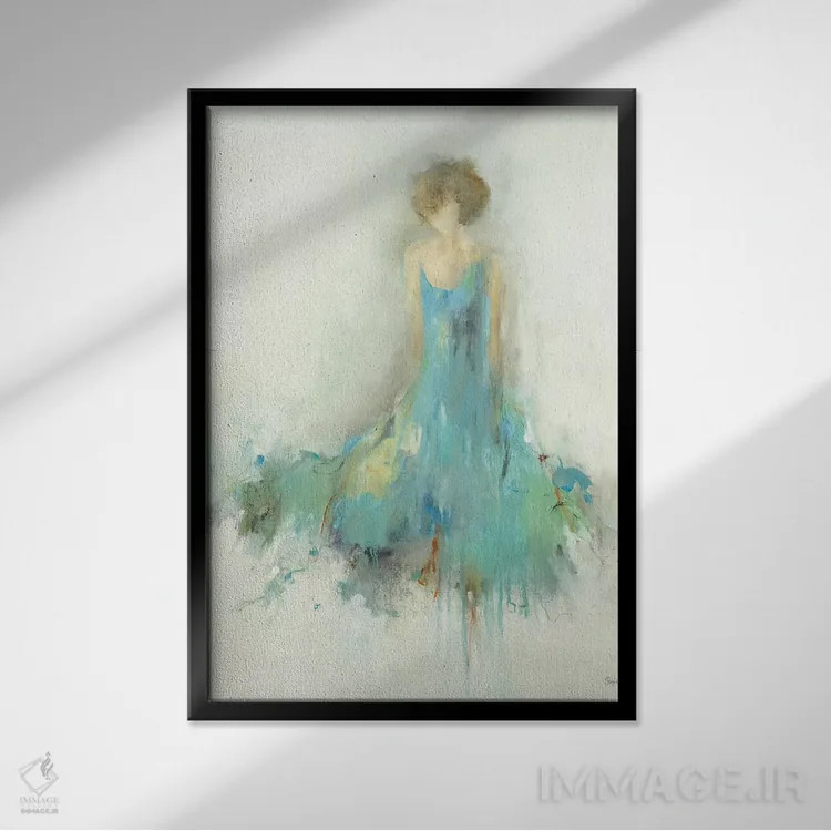 تابلو مدرن انعکاس بر تو اثر لیزا ریجرز - نمای قابدار مشکی