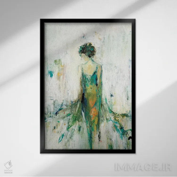 تابلو دکوراتیو جریان رمانتیک اثر لیزا ریجرز - نمای قابدار مشکی