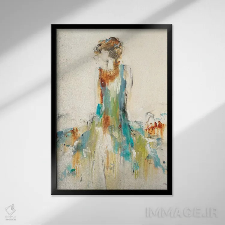 تابلو مدرن زیبایی زنگ زده اثر لیزا ریجرز - نمای قابدار مشکی