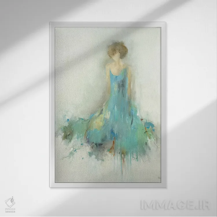 تابلو مدرن انعکاس بر تو اثر لیزا ریجرز - نمای قابدار سفید