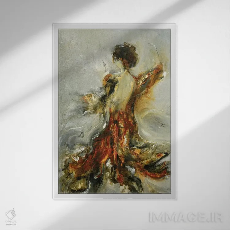 تابلو دکوراتیو اوله اثر لیزا ریجرز - نمای قابدار سفید