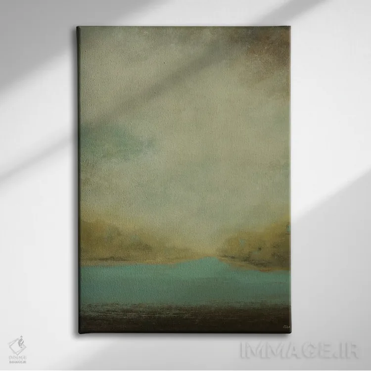 تابلو انتزاعی مناظر ملایم ۲ اثر لیزا ریجرز - نمای روبهرو روی دیوار