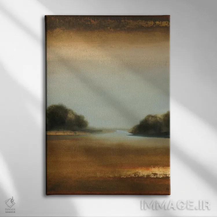 تابلو انتزاعی لحظات آرام ۴ اثر لیزا ریجرز - نمای روبهرو روی دیوار