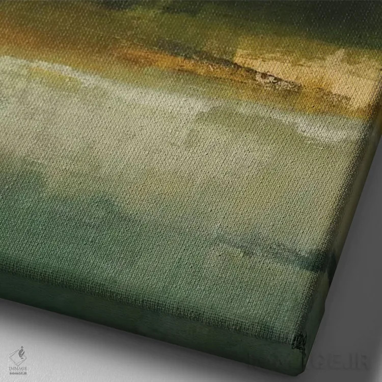 تابلو انتزاعی راز حل شد اثر لیزا ریجرز - نمای نزدیک بافت بوم