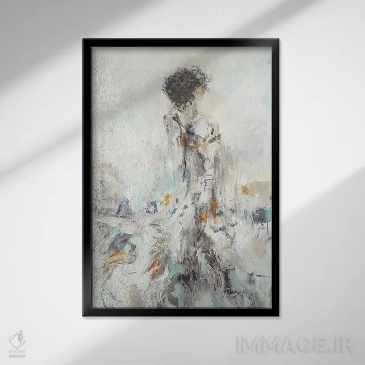 تابلو دکوراتیو انعکاس رمانتیک ۱ اثر لیزا ریجرز - نمای قابدار مشکی