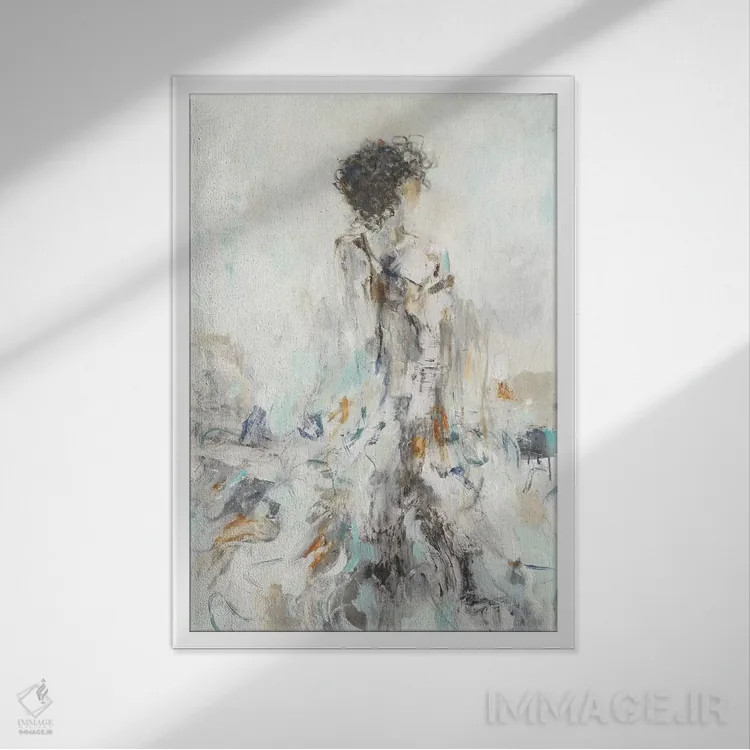 تابلو دکوراتیو انعکاس رمانتیک ۱ اثر لیزا ریجرز - نمای قابدار سفید