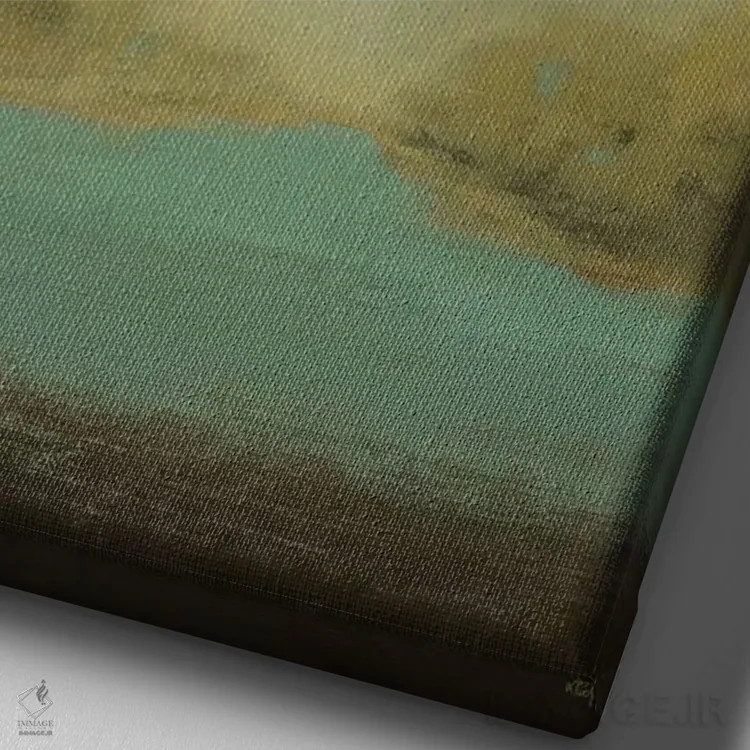 تابلو انتزاعی مناظر ملایم ۲ اثر لیزا ریجرز - نمای نزدیک بافت بوم