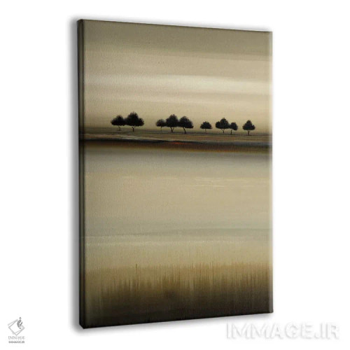 تابلو انتزاعی بیان درختان مرزی ۱ اثر لیزا ریجرز - نمای پرسپکتیو محصول