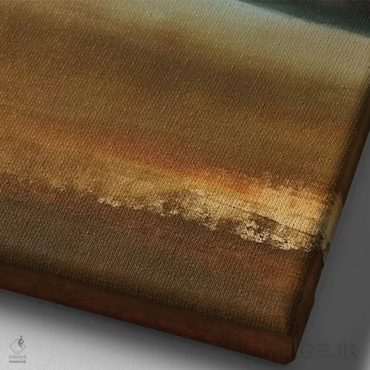 تابلو انتزاعی لحظات آرام ۴ اثر لیزا ریجرز - نمای نزدیک بافت بوم