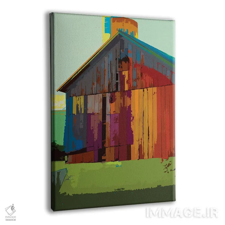 تابلو دکوراتیو انبار روستایی ۲ اثر لیزا ریجرز - نمای پرسپکتیو محصول