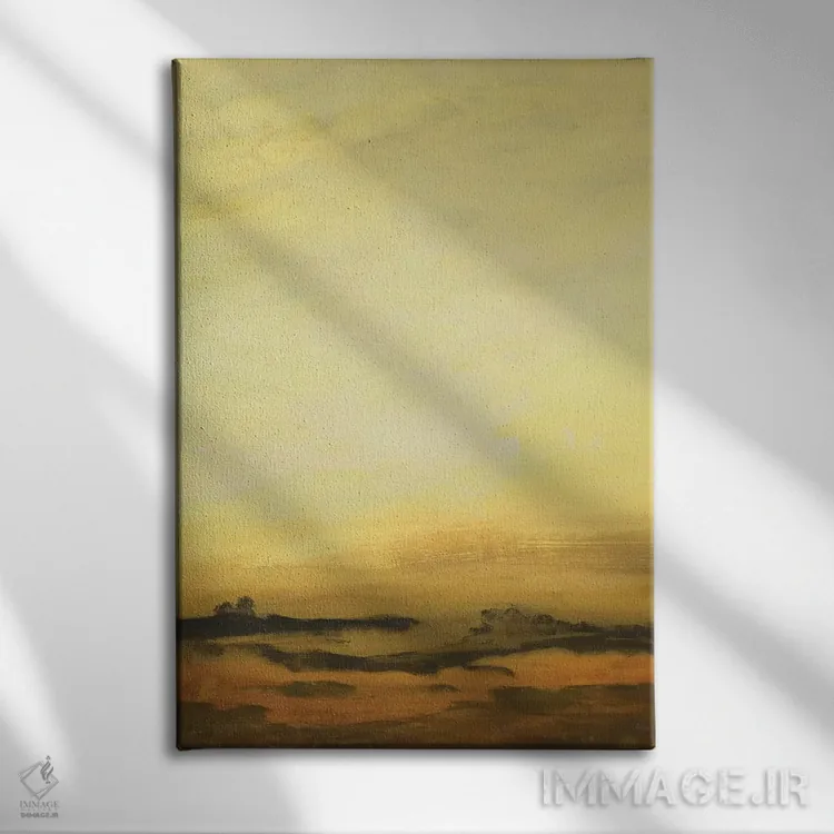 تابلو انتزاعی محیط گرم ۳ اثر لیزا ریجرز - نمای روبهرو روی دیوار