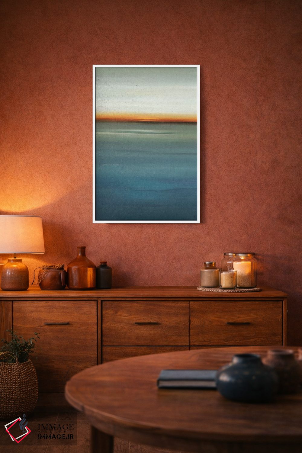 تابلو انتزاعی در کنار آبی ۱ اثر لیزا ریجرز - D2W