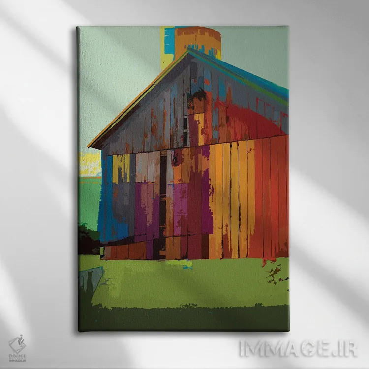 تابلو دکوراتیو انبار روستایی ۲ اثر لیزا ریجرز - نمای روبهرو روی دیوار