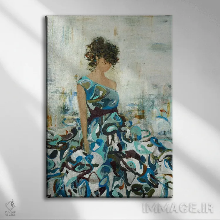 تابلو دکوراتیو زیبایی سیال اثر لیزا ریجرز - نمای روبهرو روی دیوار