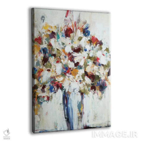 تابلو انتزاعی شاد و سرخوش اثر لیزا ریجرز - نمای پرسپکتیو محصول